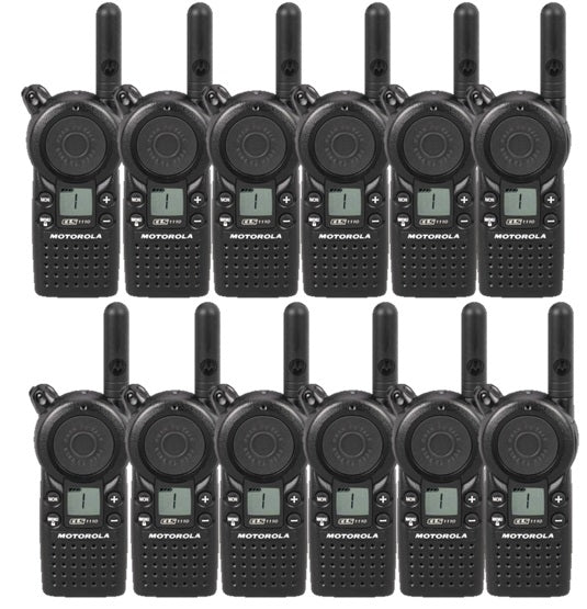 Motorola CLS1110 12 Pack 2-Way Radio Bundle