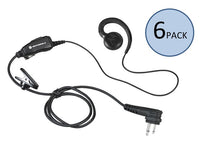 6 Pack of Motorola HKLN4604 Swivel Earpiece with PTT