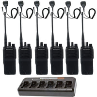 R2 UHF Digital Combo Pack - 6 Radios, 6 Speaker Mics, & 6-Bank Charger