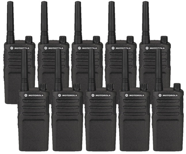 Motorola RMU2040 10 Pack UHF Two Way Radio Bundle